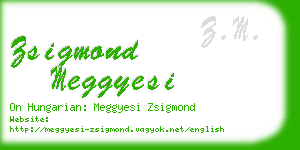 zsigmond meggyesi business card